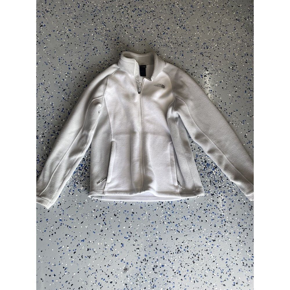 The North Face Women's Full‎ Zip Liner Fuzzy Fleece Coat Jacket Large White